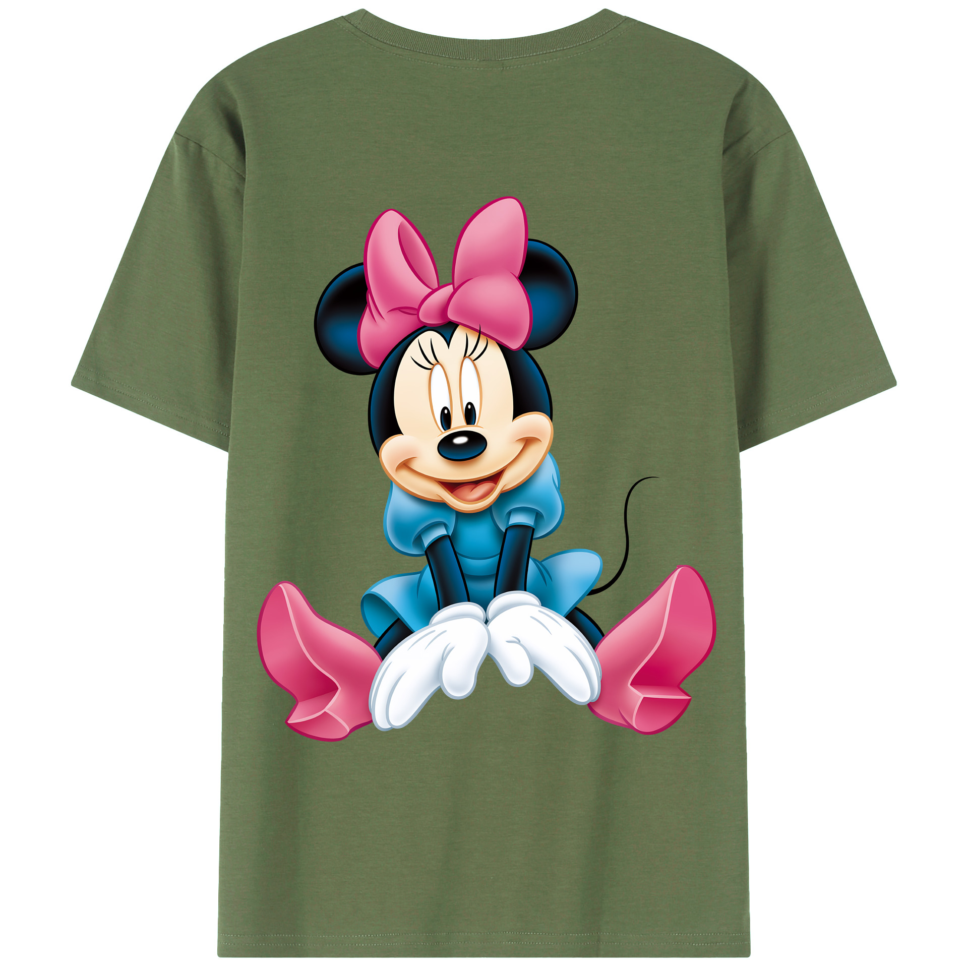 （画像用） ミッキーマウス Mickey Mouse 綿100％ メンズ半袖Tシャツ（バックプリント） 通気性